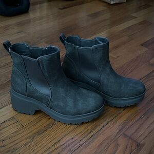 BOBS By SKECHERS WOMENS TANGO TENNIES BOOTIES CHARCOAL SIZE 9